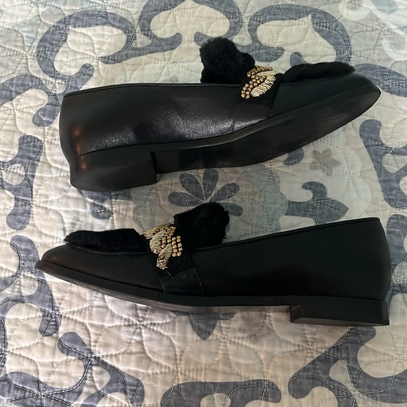 Uma loafers fur toe, size 7 - Picture 3 of 9